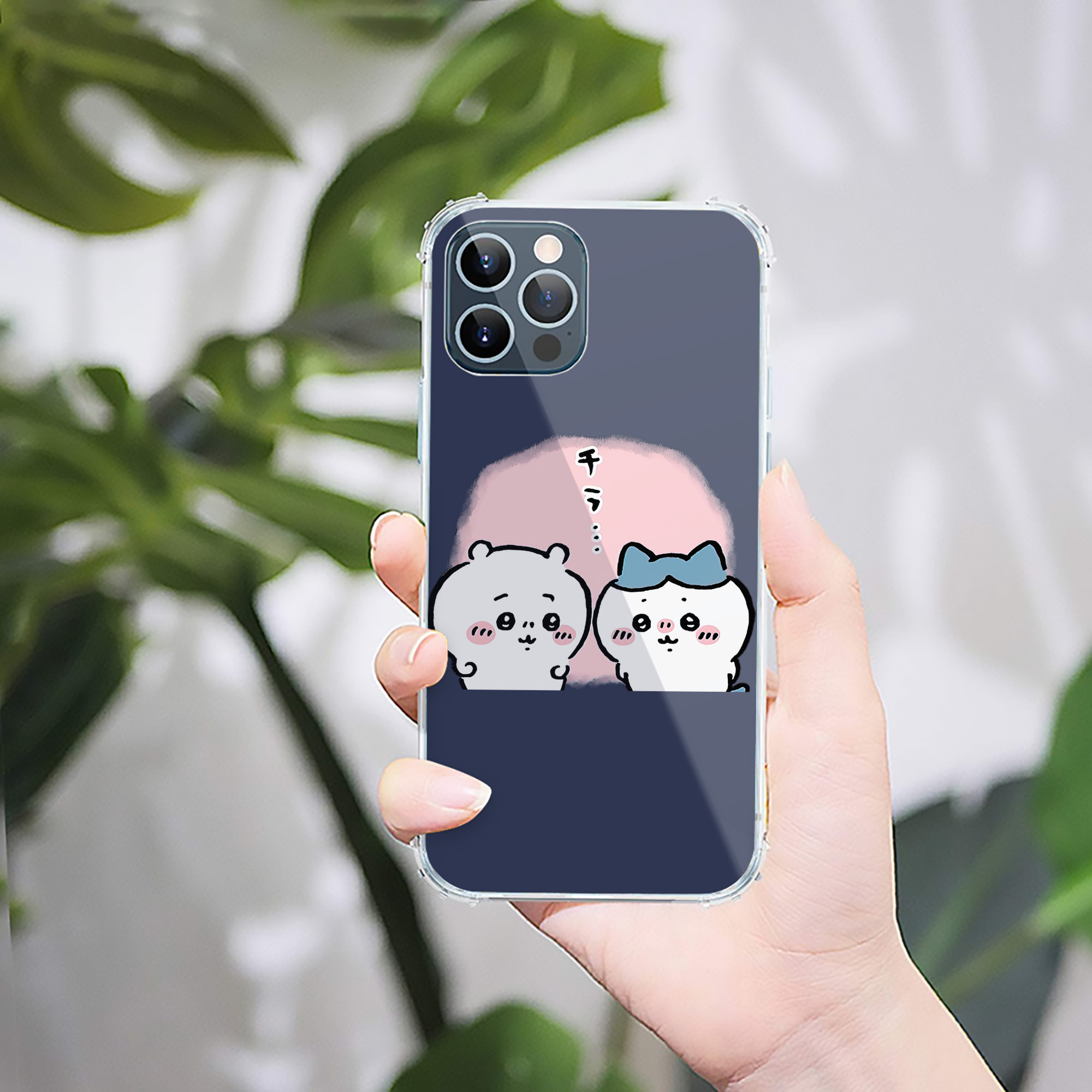 （画像用） ちいかわ ハチワレ Chii-kawa hachiware 【iPhone 12シリーズ対応】透明スマホケース（クリアソフトケース）